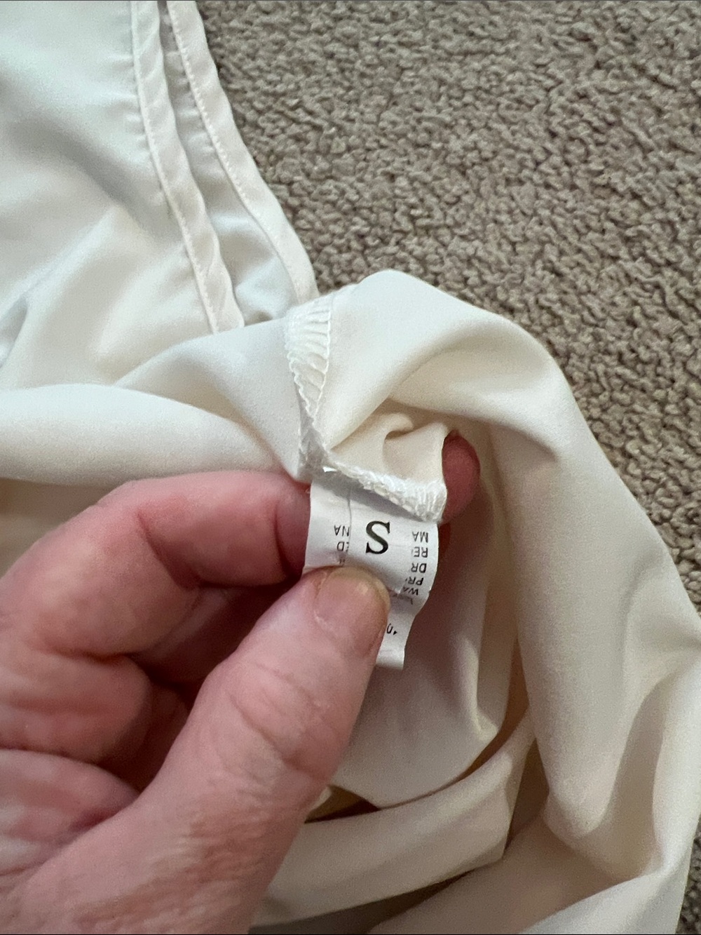 Source Unknown Cream Sleeveless Camisole with Black Tie - Picture 4 of 6